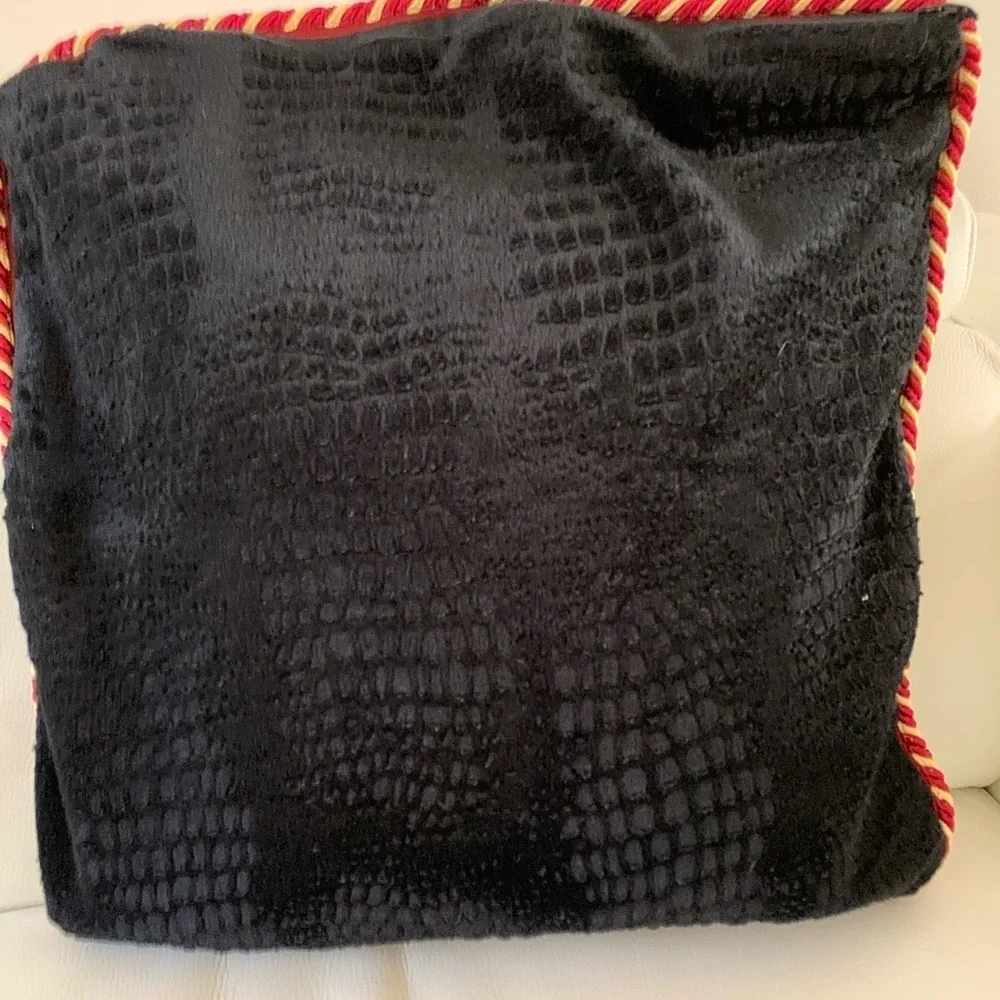 Red and Black Decorative Pillow
